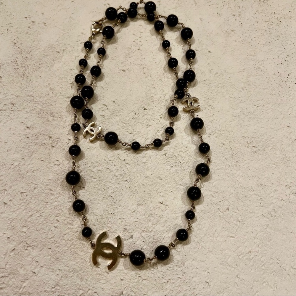 Chanel style long Beaded Necklace